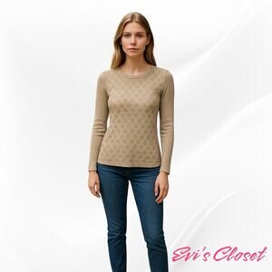 Contemporaine Woman's Sweater Beige Sz M